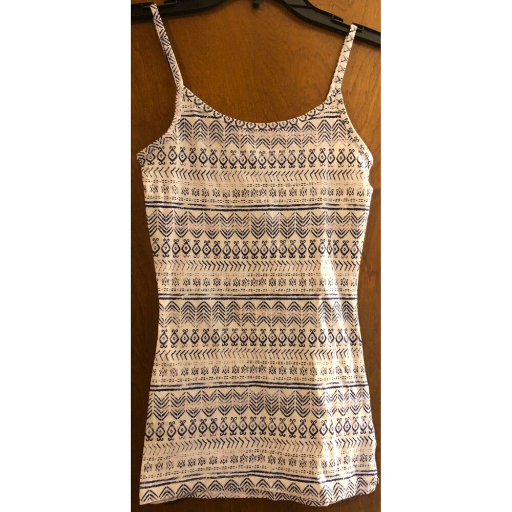 Juniors Nollie Blue and White Tank Top Size XS New without Tag B1